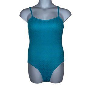 NWT Catalina One Piece Swimsuit Womens XL 16 18 Aqua Blue Wire Free Padded Bra